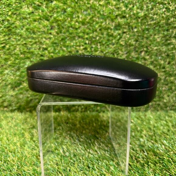 Coach Sunglasses Eyeglasses Black Leather Hard Clamshell Case, Velvet Interior - Picture 4 of 6